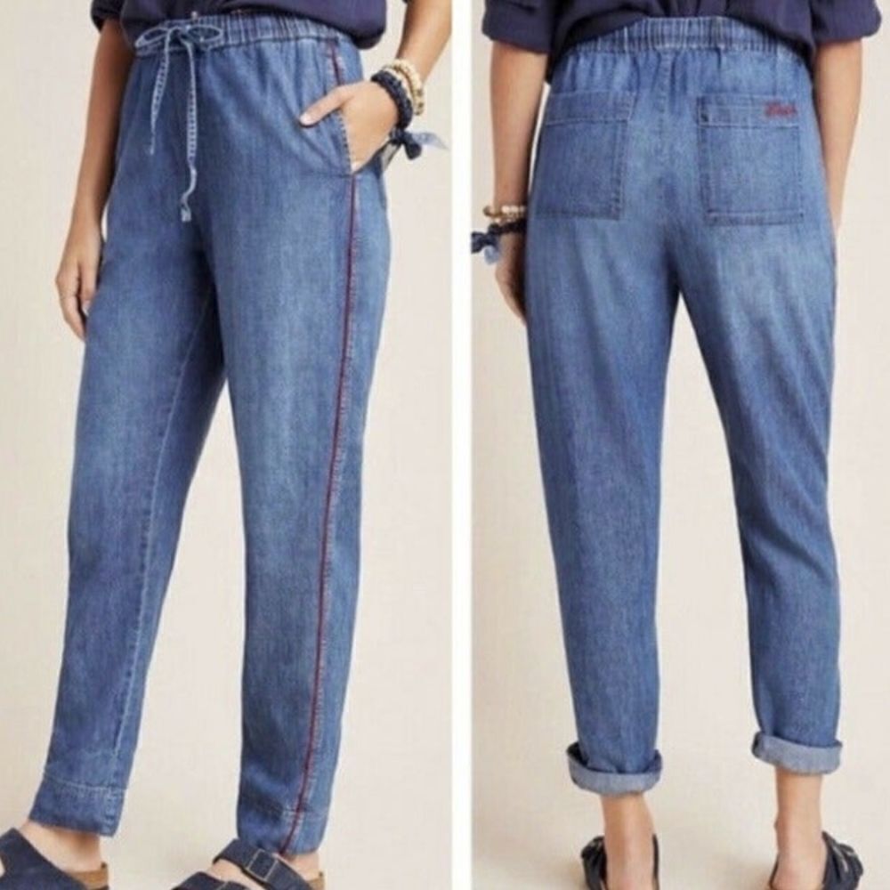 Sundry chambray pants with belt